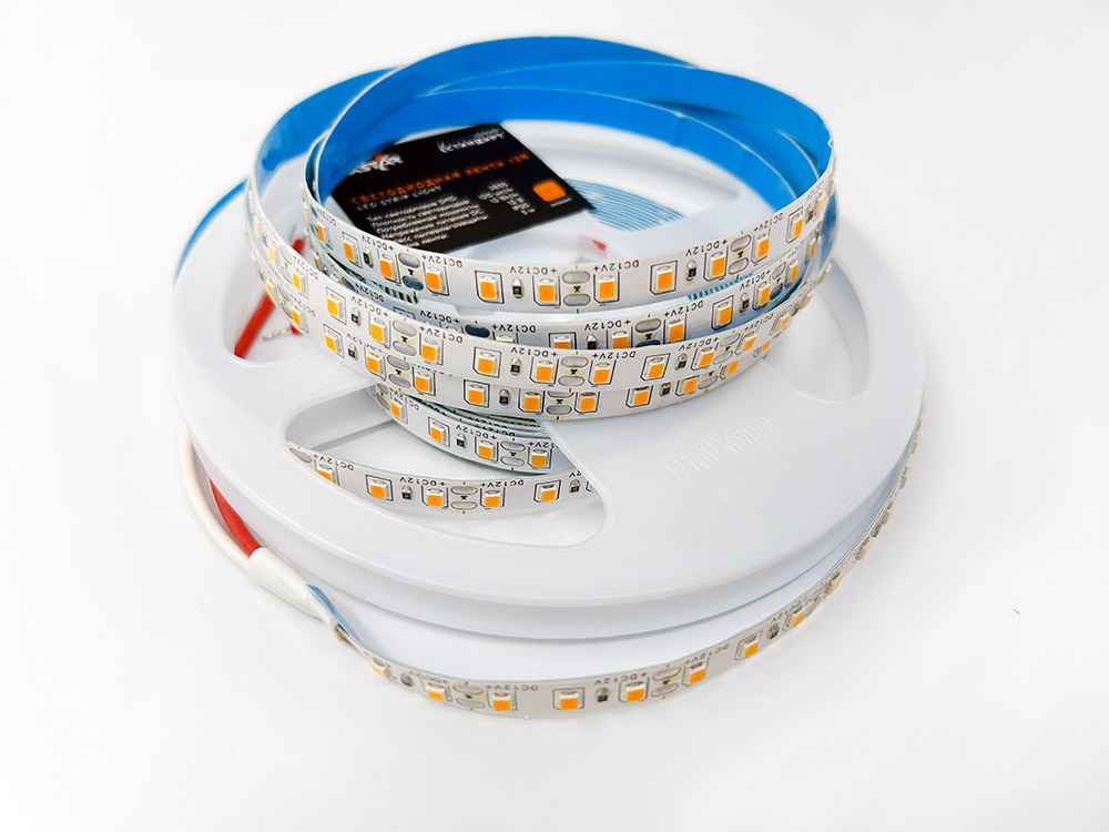 Светодиодная лента 2835/120 Yellow (желтый) 12V IP20 12W/м, 5м