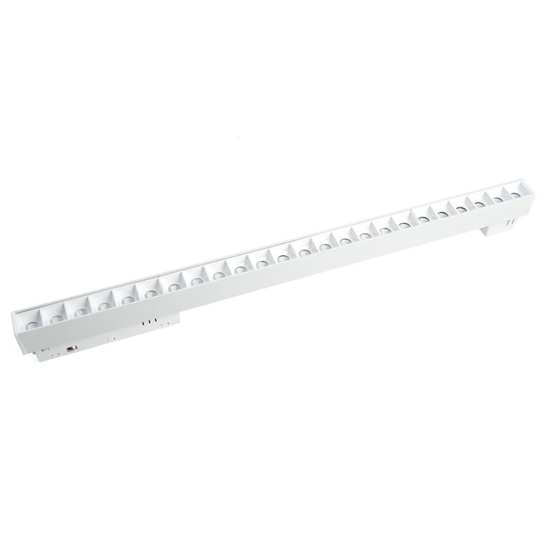 Трековый светодиодный светильник Feron MGN300 24W, 48v, 4000К, 30 градусов, белый серия LensLine
