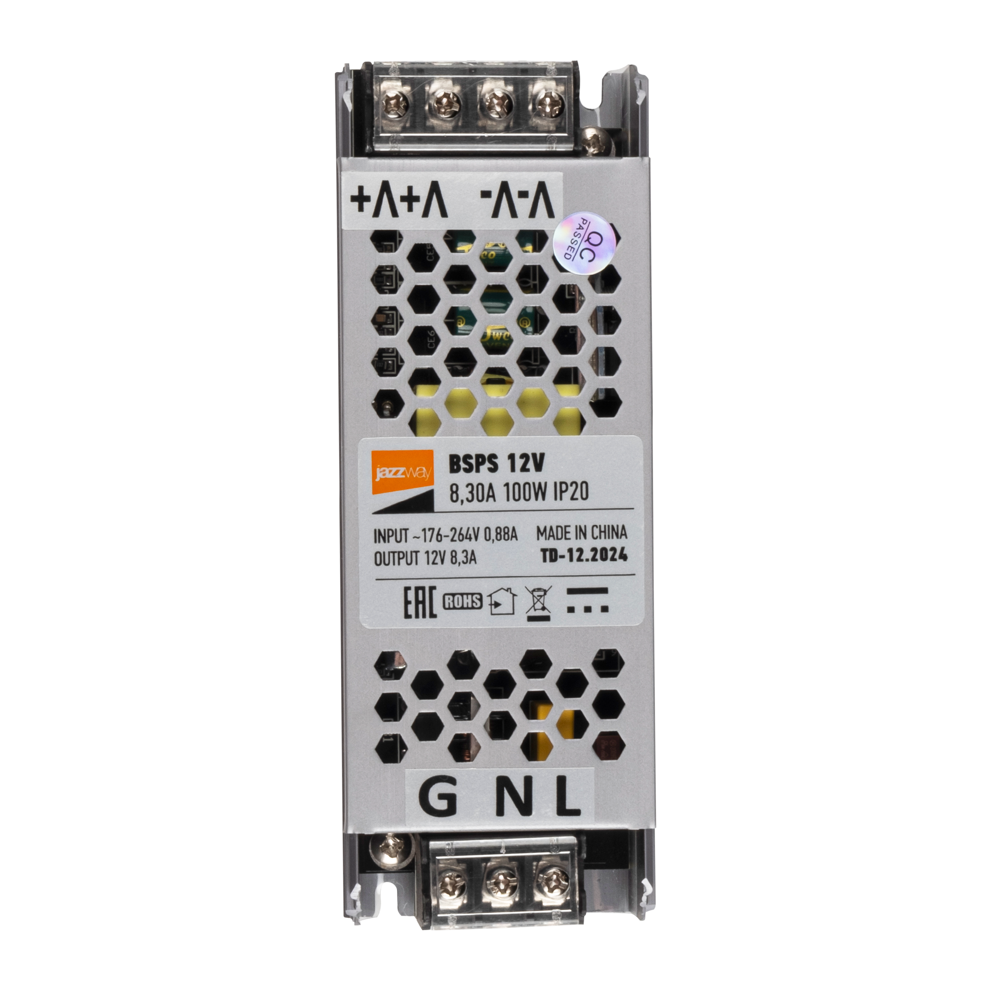 Блок питания BSPS-2 100W 12V IP20 2г.гарант. 140*50*23мм 8,3A Блок питания JazzWay
