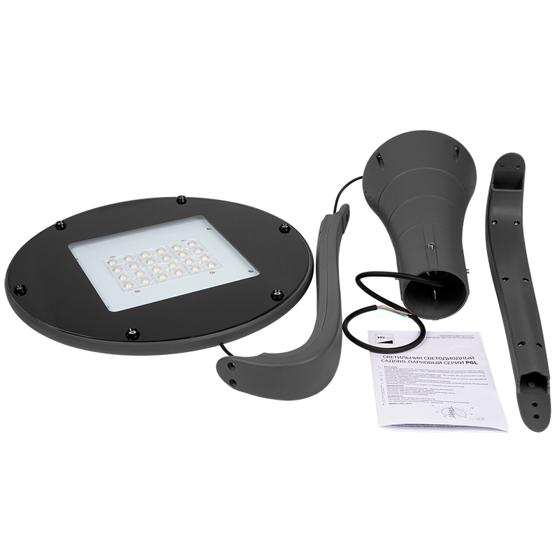 Светодиодный светильник PGL 02 60w 3000K IP65 GR AC100-270V (парковый) (5лет гар.) Jazzway