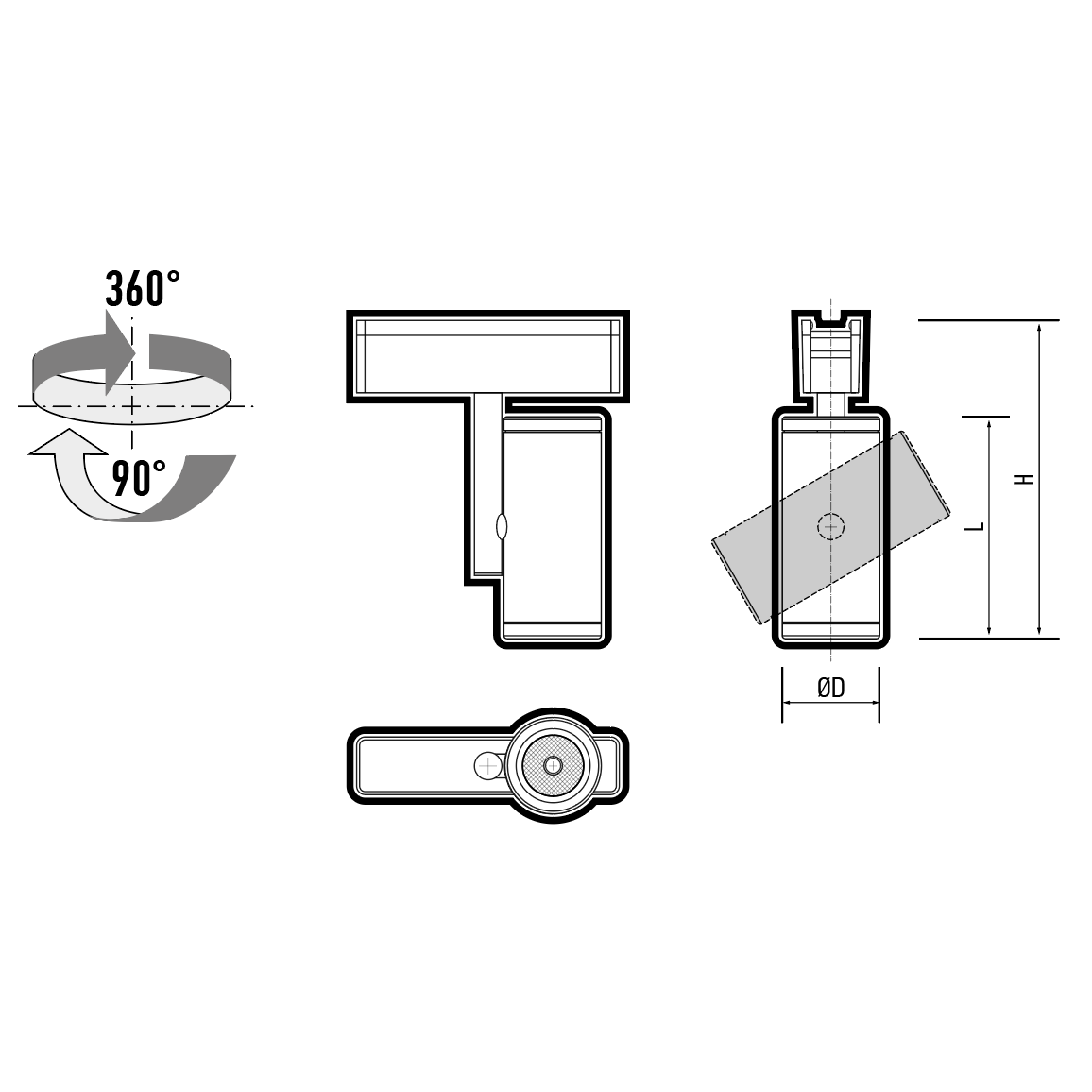 Трековый светодиодный светильник MTR16 2310 10W 4000K 36° BL (чёрный) IP20 Jazzway 