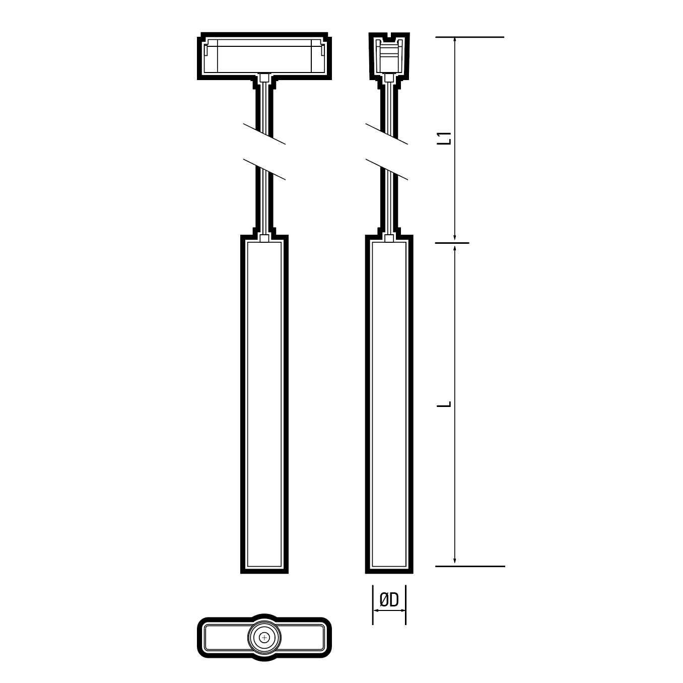 Трековый светодиодный светильник MTR16 2416P-1m 16W 3000K 24 ° BL (чёрный) IP20 Jazzway 