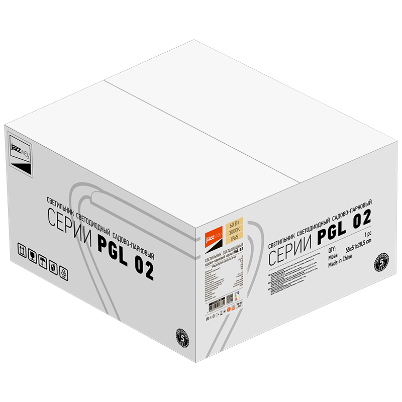 Светодиодный светильник PGL 02 60w 3000K IP65 GR AC100-270V (парковый) (5лет гар.) Jazzway