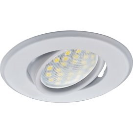 DH09 MR16 GU5.3 Светильник поворот.плоский Белый 25x90 FW1603EFS Ecola