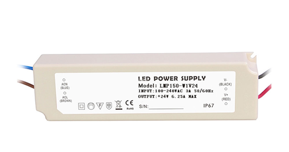 Блок питания LP150-W1V24 150Вт IP67 24V 6.3A Пластик влагозащ.