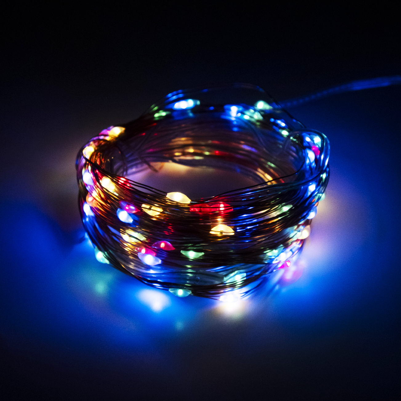 Солнечн. свет-к ФАZА SLR-G03-100M нить, мультицв.,100 LED