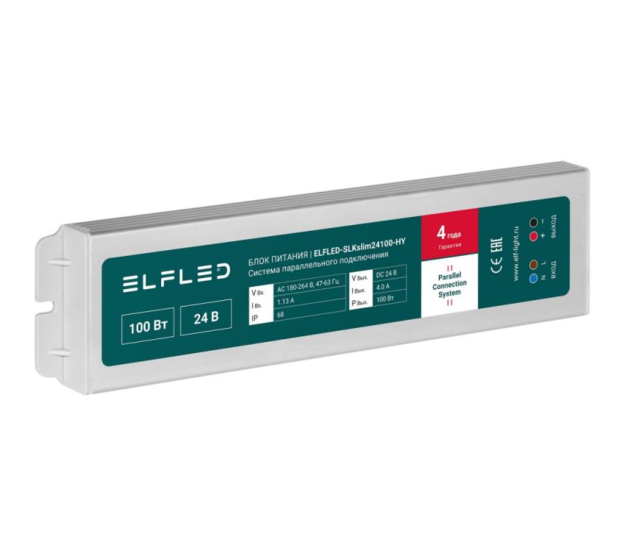 Блок питания ELF-SLKslim-24100-HY 24В, 100Вт, металл, SLIM IP68