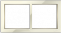 Двухпостовая рамка бежевая CGSS "Практика" PL-P102-BGG