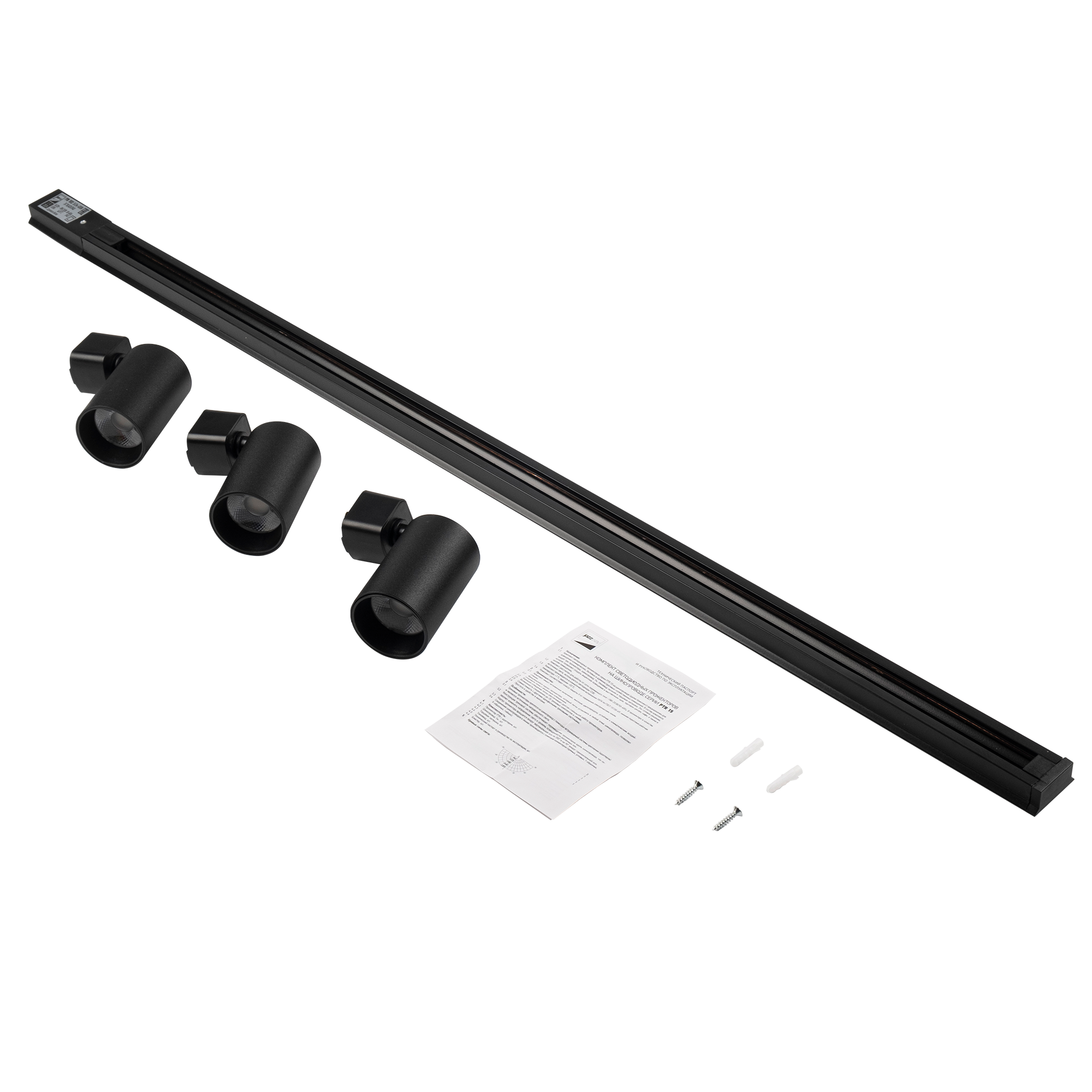 Трековая система освещения PTR 1512 3*12w 4000K 24° Black IP40 