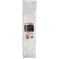 Кабельная стяжка PCT 3,6x300-100WH PA6.6 Jazzway (100 шт/уп)
