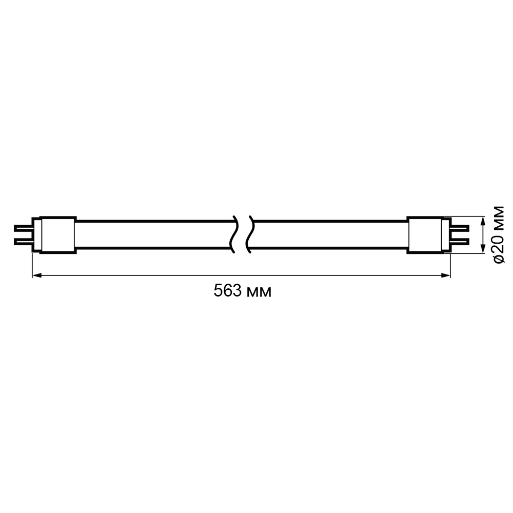 Светодиодная лампа PLED T5-600GL 8w FROST 6500K G5