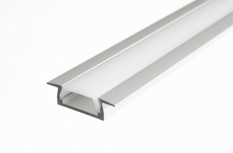 Профиль K251 врезной 3000*22*6 (с мат. рассеив., 2 загл.)