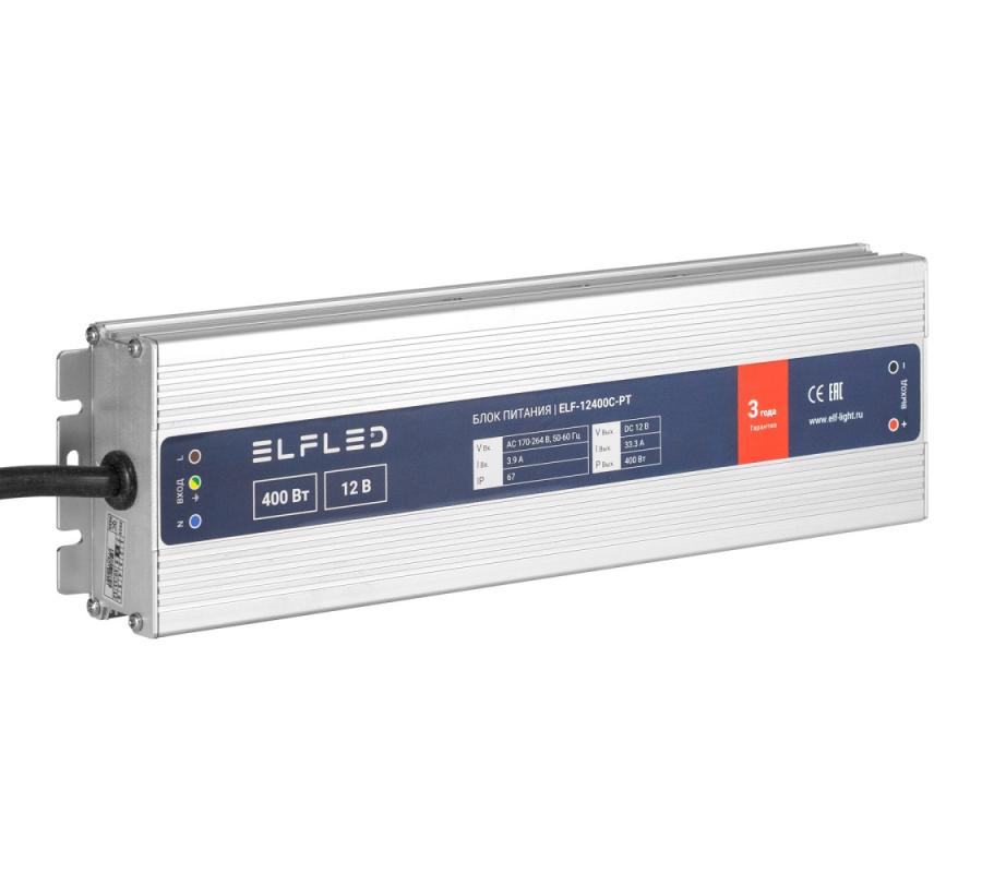 Блок питания ELF-12400C-PT 400W IP67 12V 33.4A влагоз.