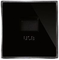 Розетка USB 2.1 черная