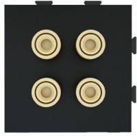 Розетка аудио Hi-End черная PL-W201A-BCM