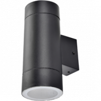 Светодиодный светильник Ecola 8013A св-к прозр.цилиндр металл.черный IP65 2*GX53 FB53C2ECH
