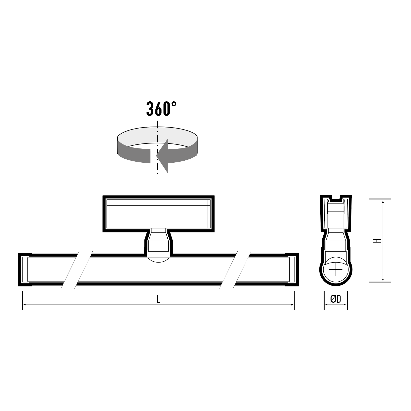 Трековый светодиодный светильник MTR16 4208 8W 4000K 200° BL (чёрный) IP20 Jazzway 