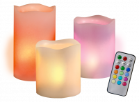 CL3-RGB-SET3 Восковые свечи (компл. 3 шт.) JazzWay
