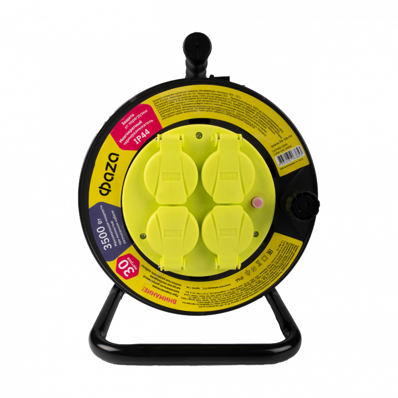 Удлинитель CRW-04-3000 (Катушка, 4 х 30) IP44, заземл. Фaza