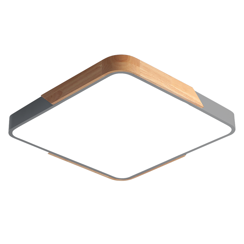 Светильник светодиодный потолочный PPB Scandic-S 36w 4000K GR/W с деревянной планкой(серый) IP20