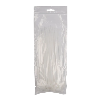 Кабельная стяжка PCT 4,8x200-100WH PA6.6 Jazzway (100 шт/уп)