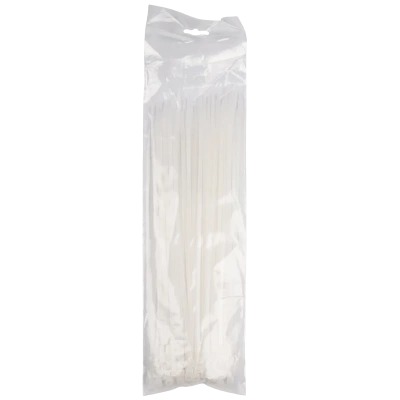 Кабельная стяжка PCT 3,6x250-100WH PA6.6 Jazzway (100 шт/уп)