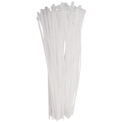 Кабельная стяжка PCT 2,5x200-100WH PA6.6 Jazzway (100 шт/уп)